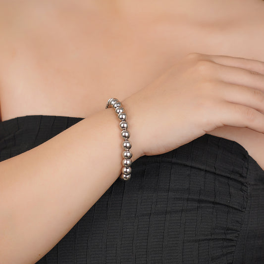 316 Stainless Steel Stretch Bead Bracelet 8mm