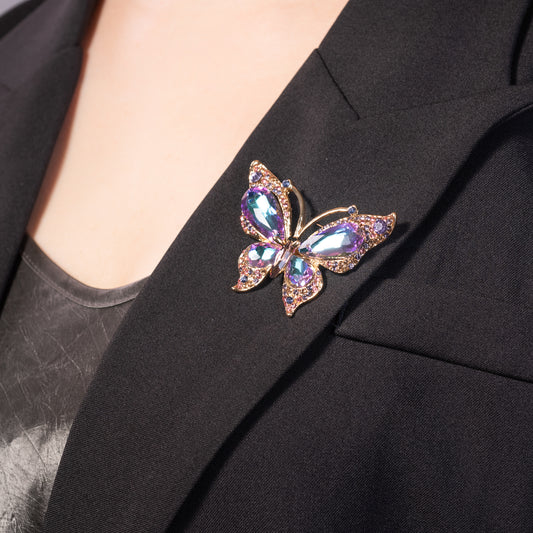Cosmic Butterfly Brooch Pin Jewelry with Cosmic Color Crystals