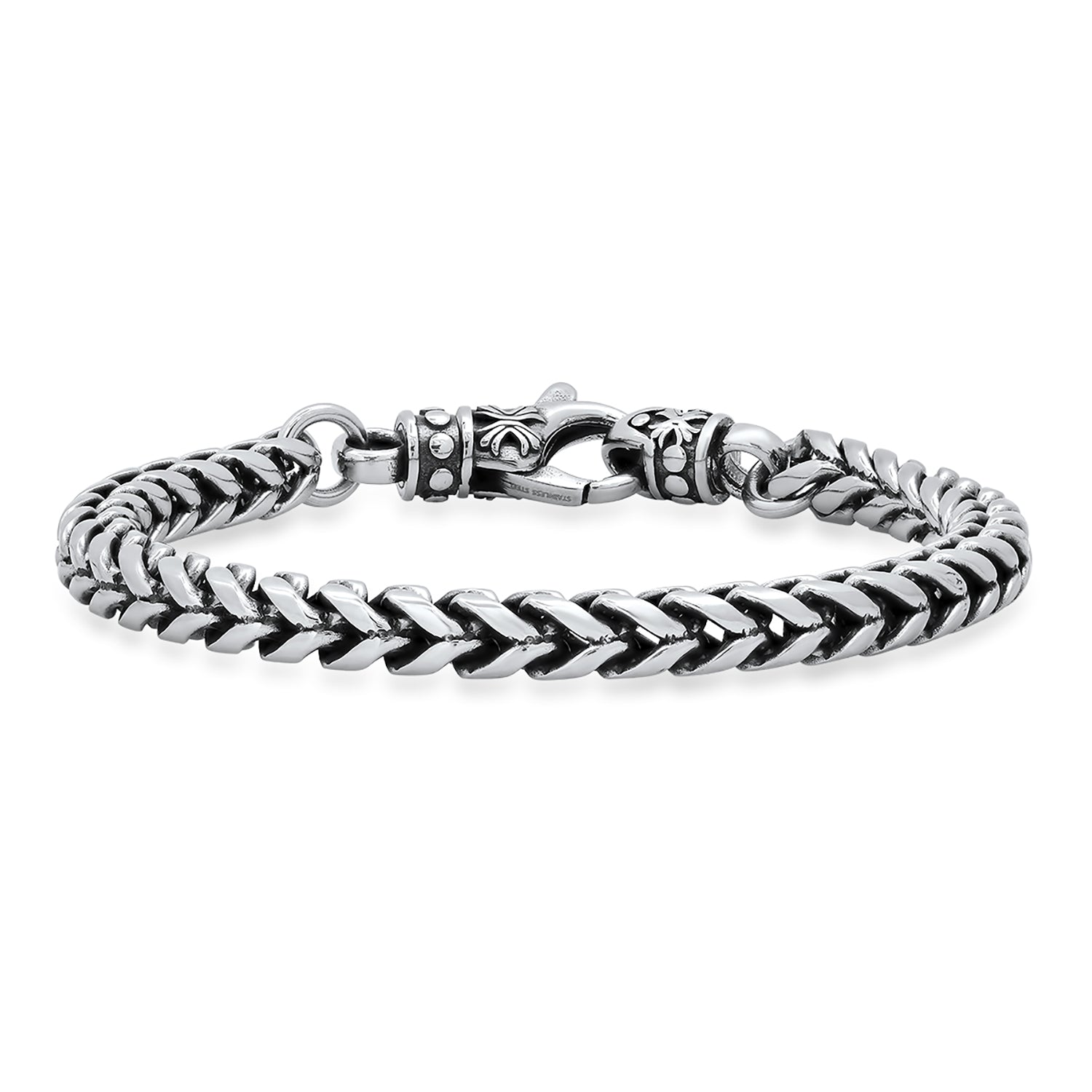 Robust Men's Water Resistant Stainless Steel Wheat Chain Bracelet 8.5 inch