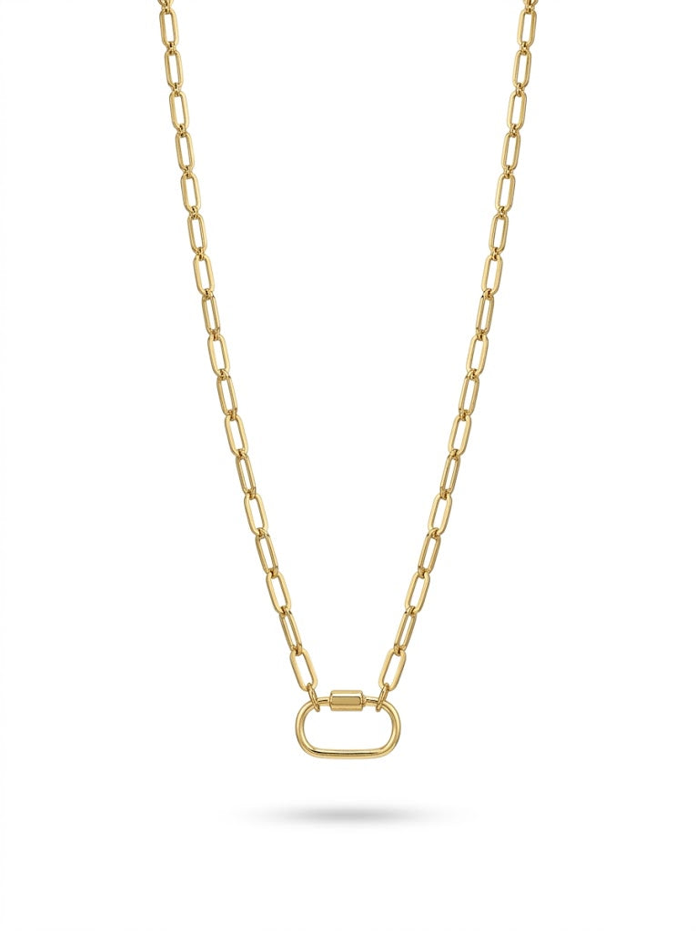 Gold Paperclip Chain Necklace