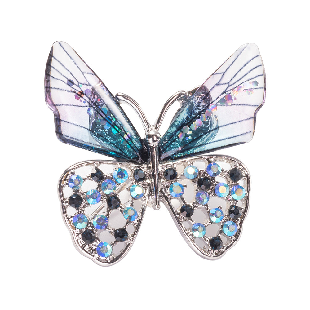 Angel Butterfly Brooch Pin Jewelry with Mystic Crystals