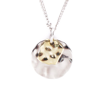 Dainty Coin Charm Pendant Necklace in Precious Sterling Silver