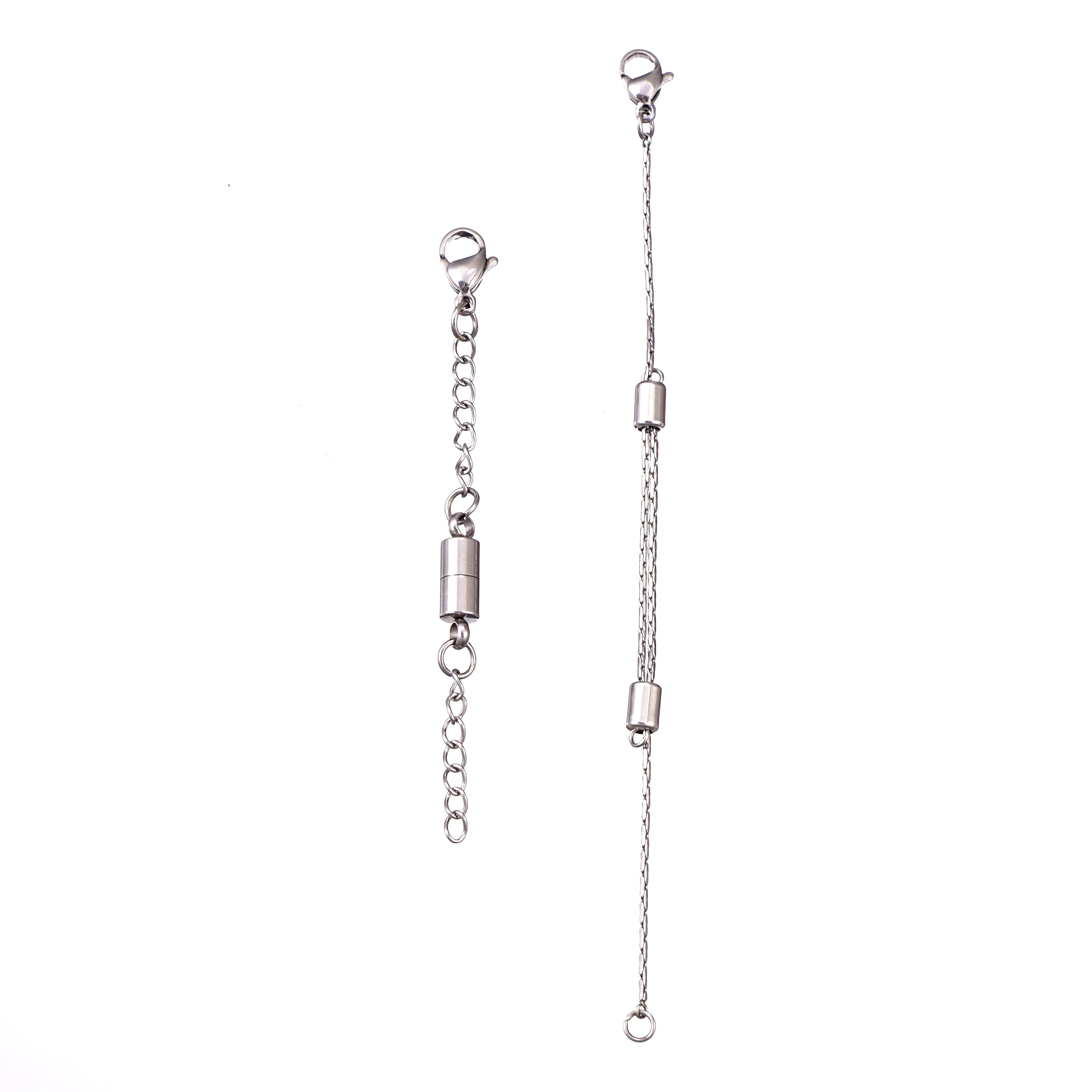 Set of 2 Magnetic Extender in Stainless Steel 6.3"sliding and 3.7"