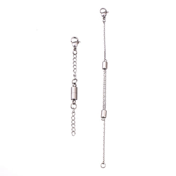 Set of 2 Magnetic Extender in Stainless Steel 6.3"sliding and 3.7"