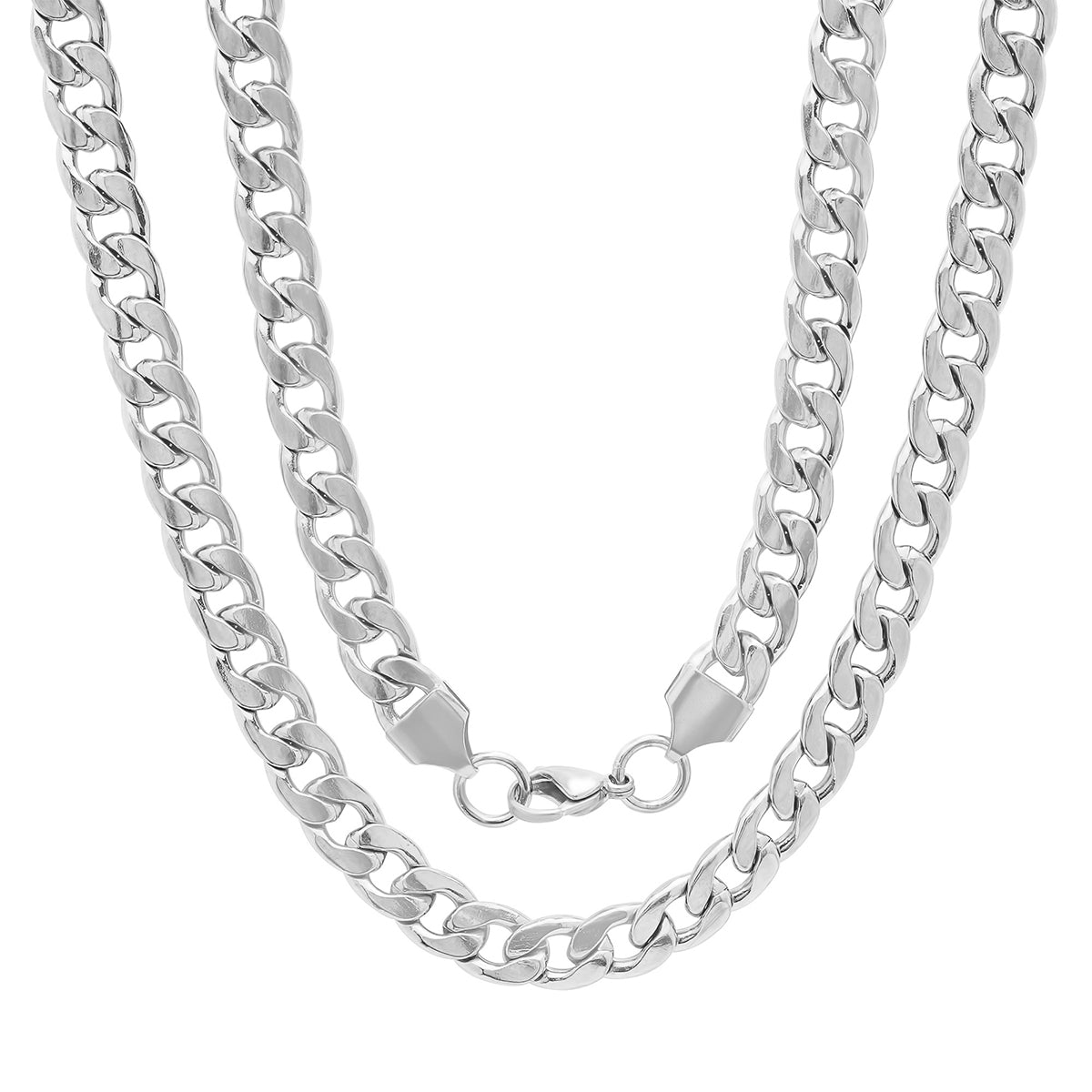 ROBUST Water Resistant Unisex Stainless Steel Curb Necklace Chain with Lobster Clasp 24 inch