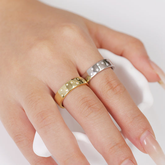 Celestial Band Ring- Sterling Silver