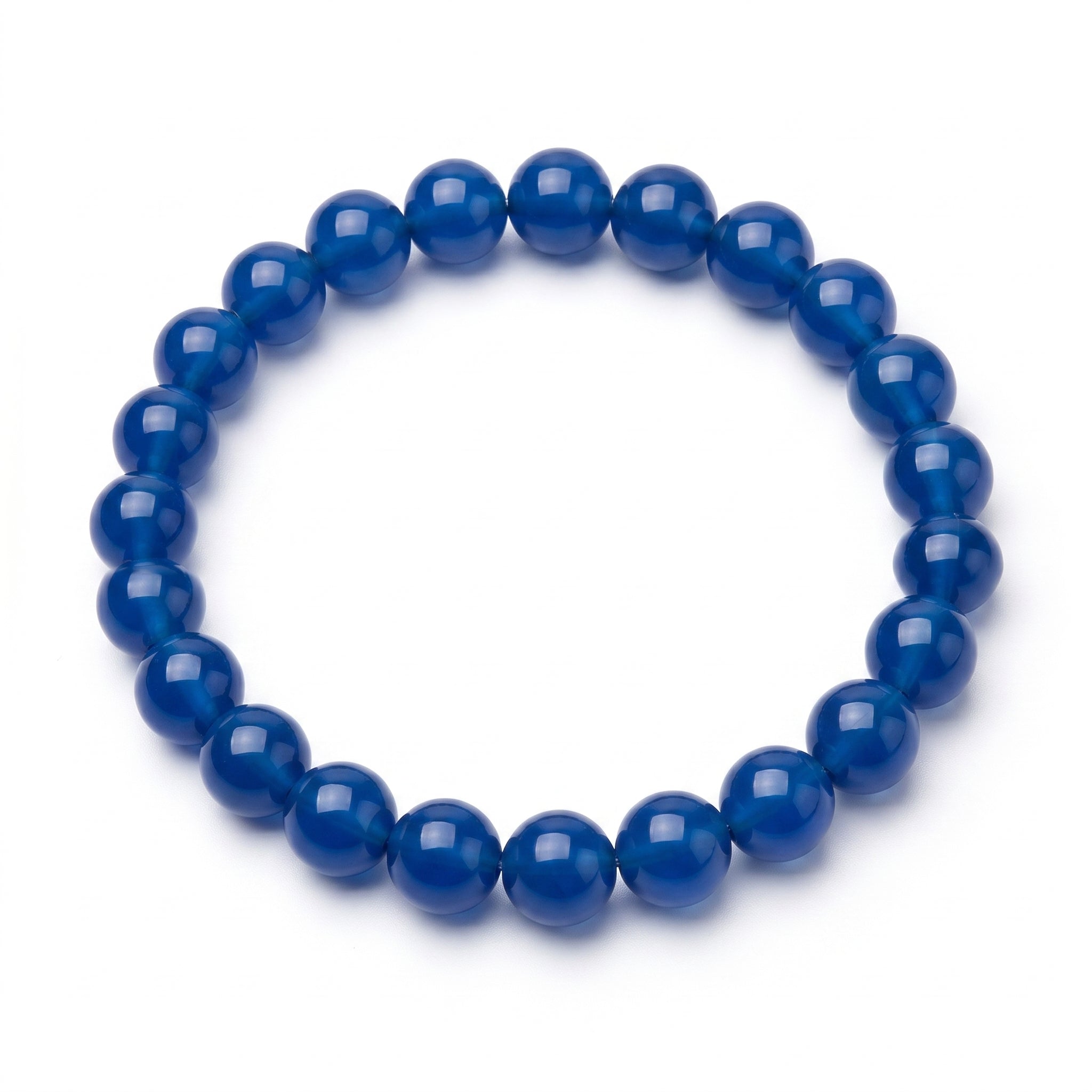 Natural Agate Stretch Unisex Bracelet – 8mm Beaded Bracelet