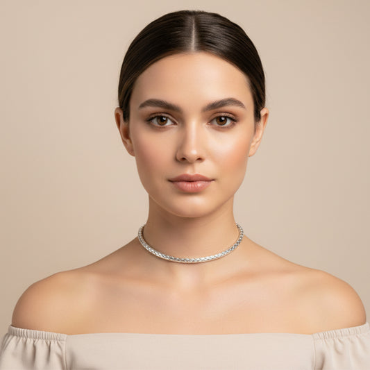 Enchanting Bali Handmade Collar Necklace in Sterling Silver