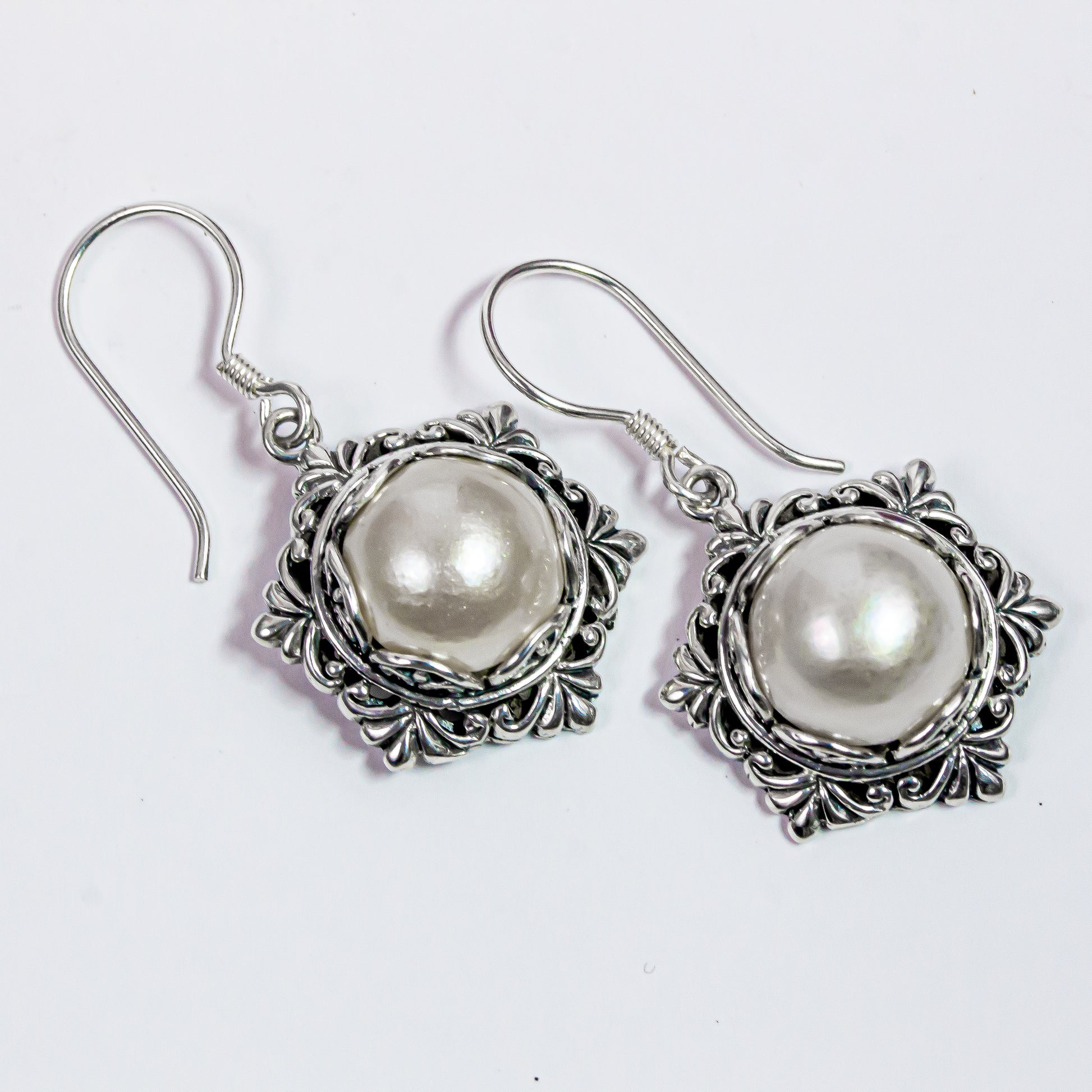 Bali Mabe Pearl Earrings