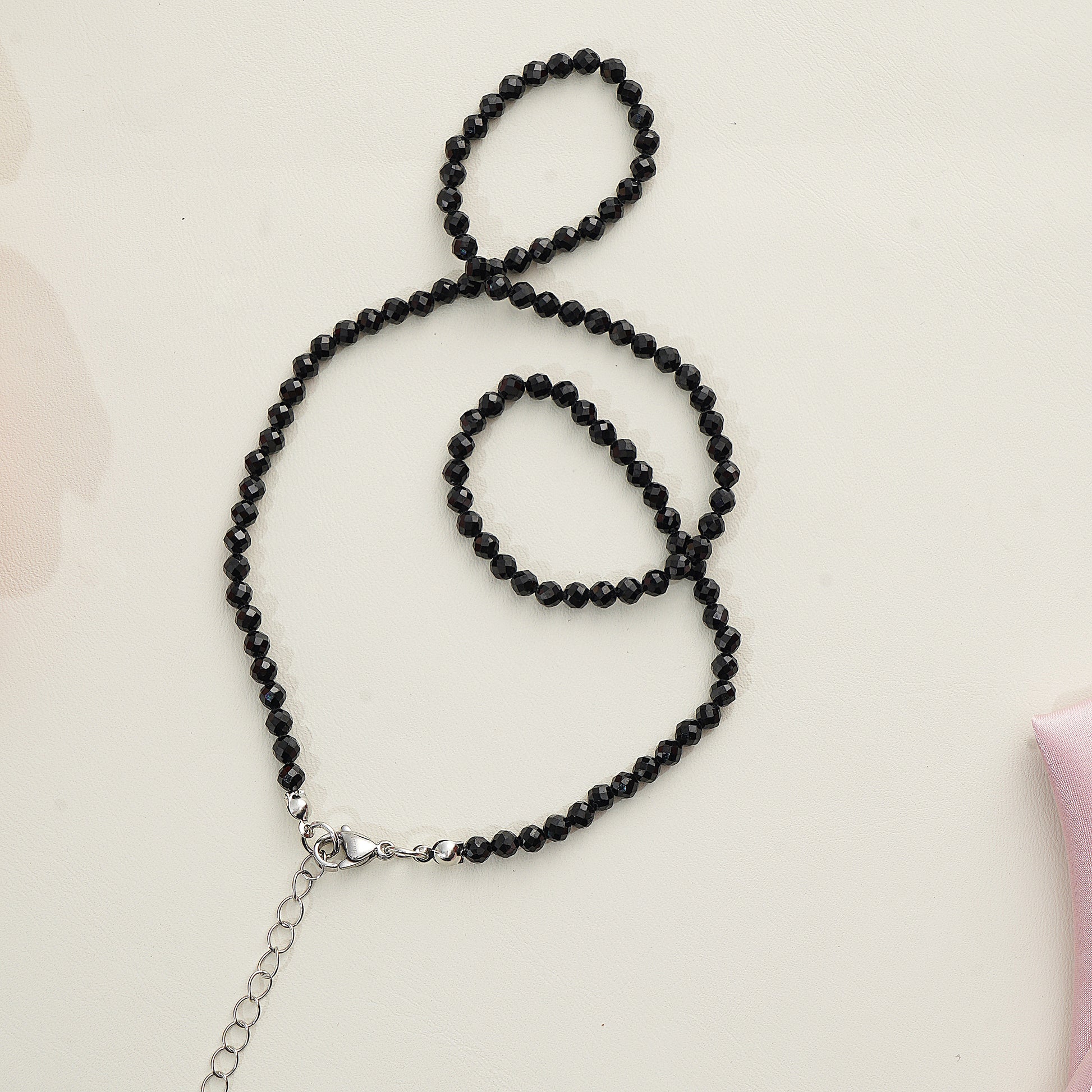 Black beaded necklace
