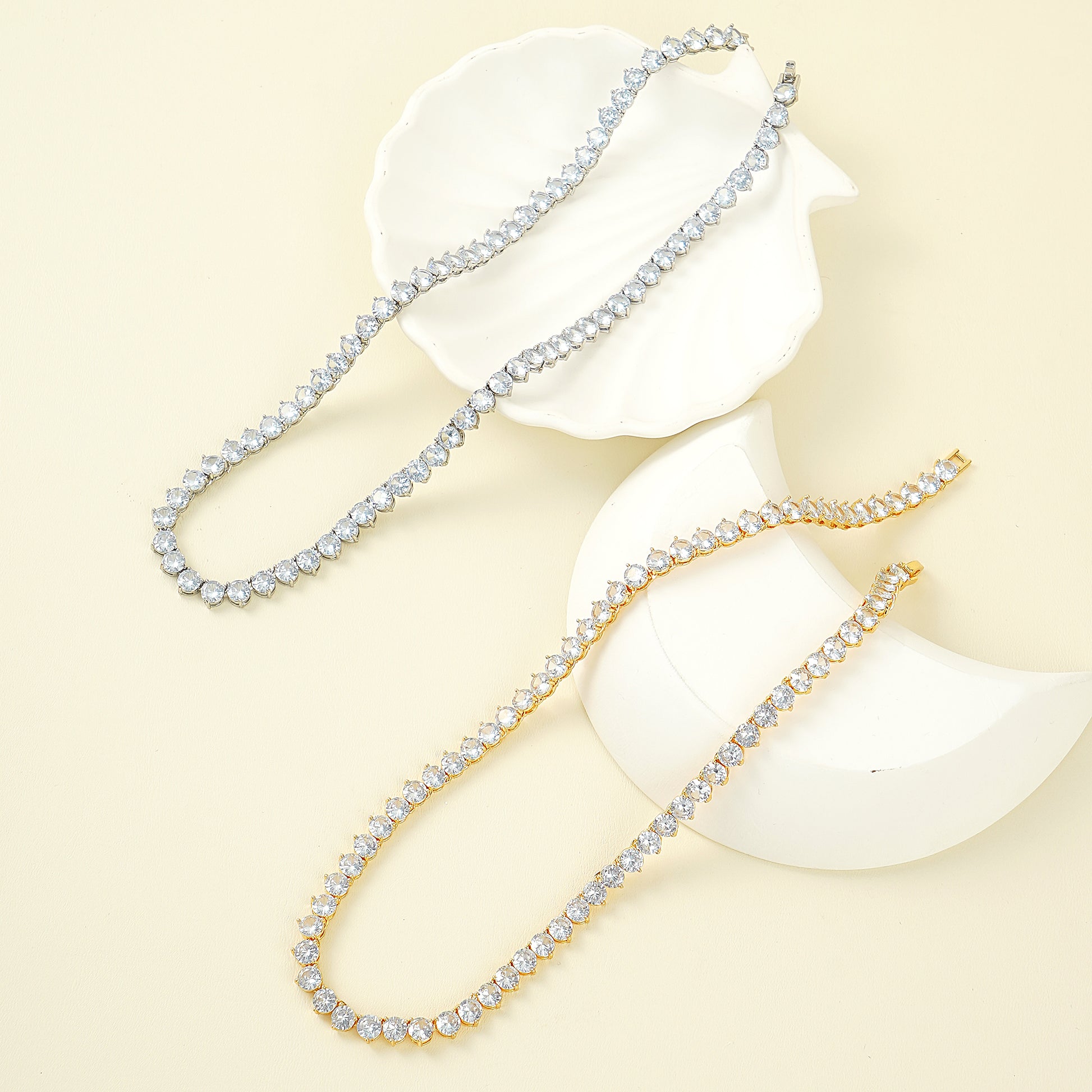 Classic Round Cut Tennis Necklace