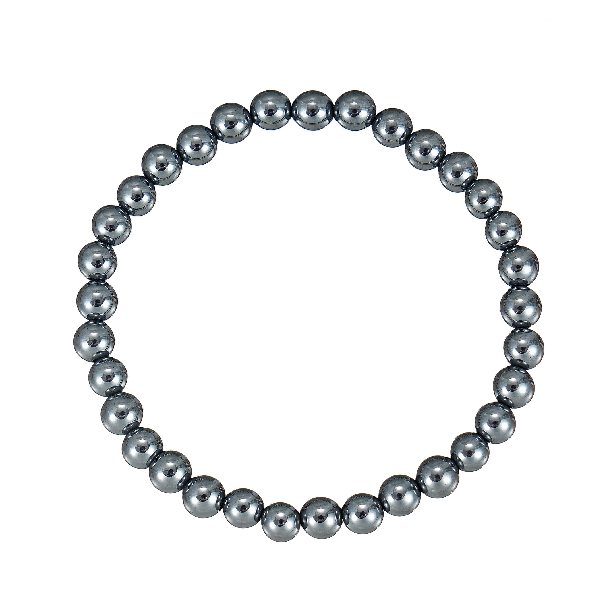 6mm Round Terahertz Bead stretch bracelet