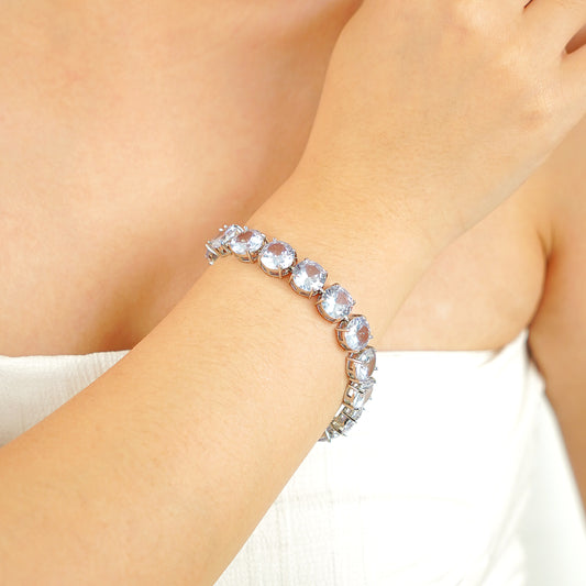 Statement Round Cut Tennis Bracelet