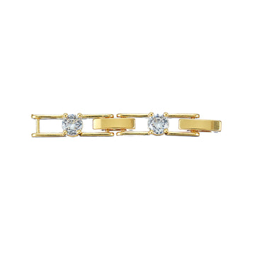 Set of 5 Extender in Yellow Gold Plating with Simulated Diamond
