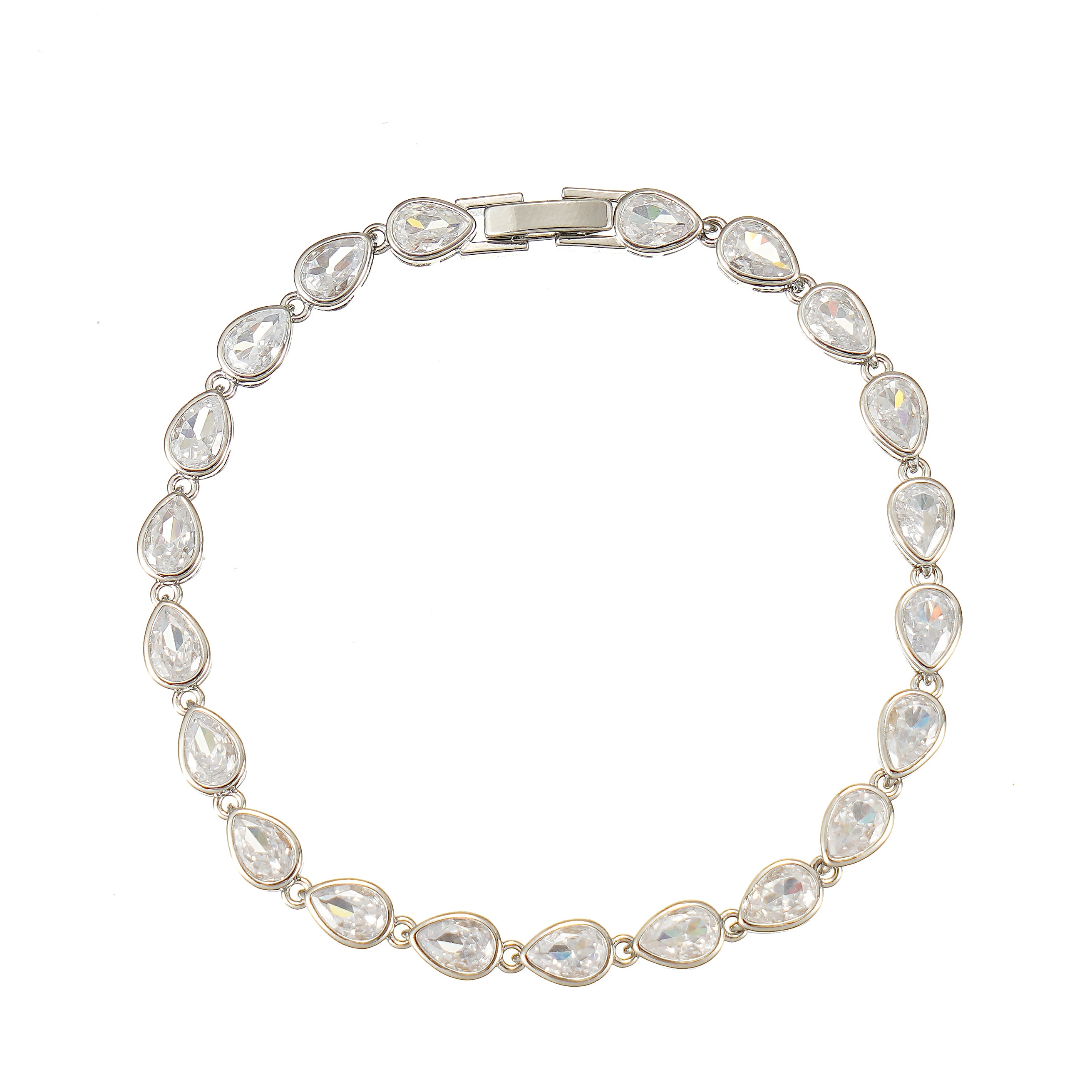 Pear Cut Tennis Bracelet 7inch
