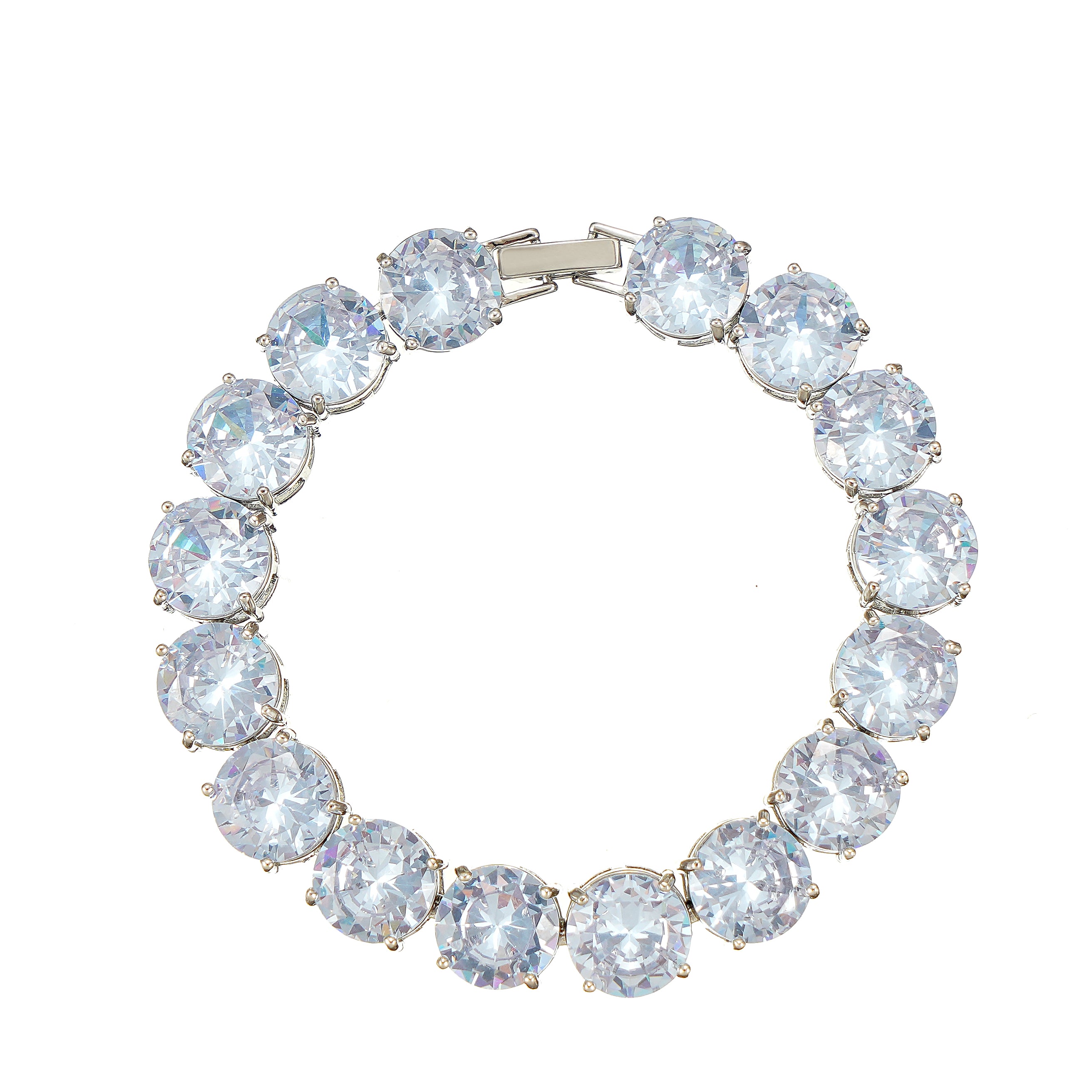 Statement Round Cut Tennis Bracelet 7 inch