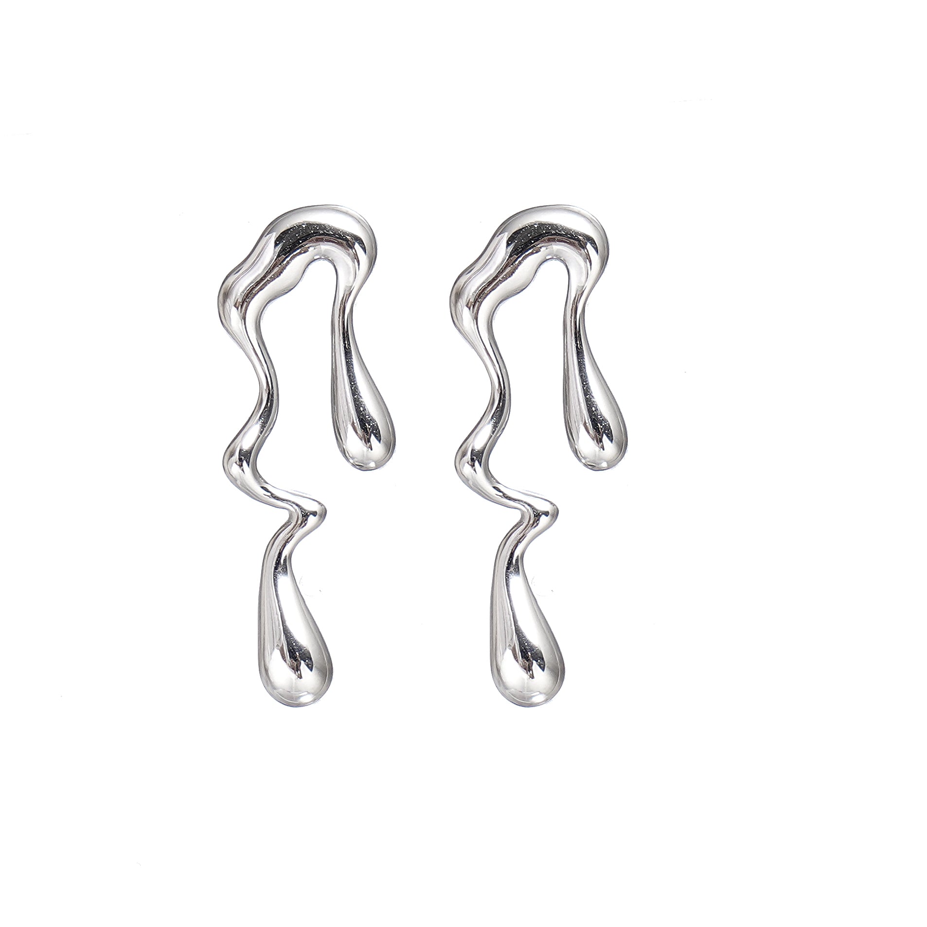Designer Raindrop Earring in Stainless Steel 38mm