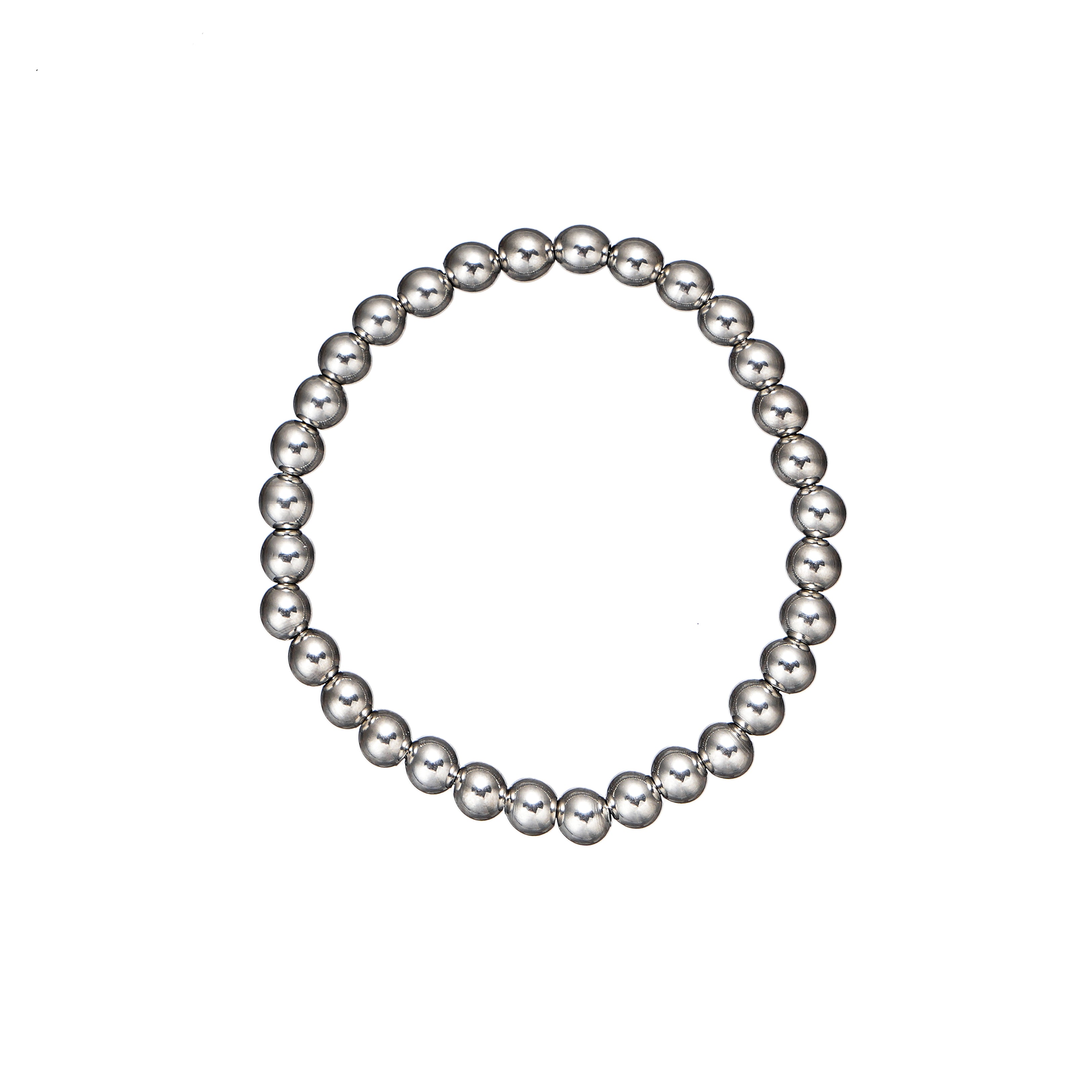 316 Stainless Steel Stretch Bead Bracelet 6mm