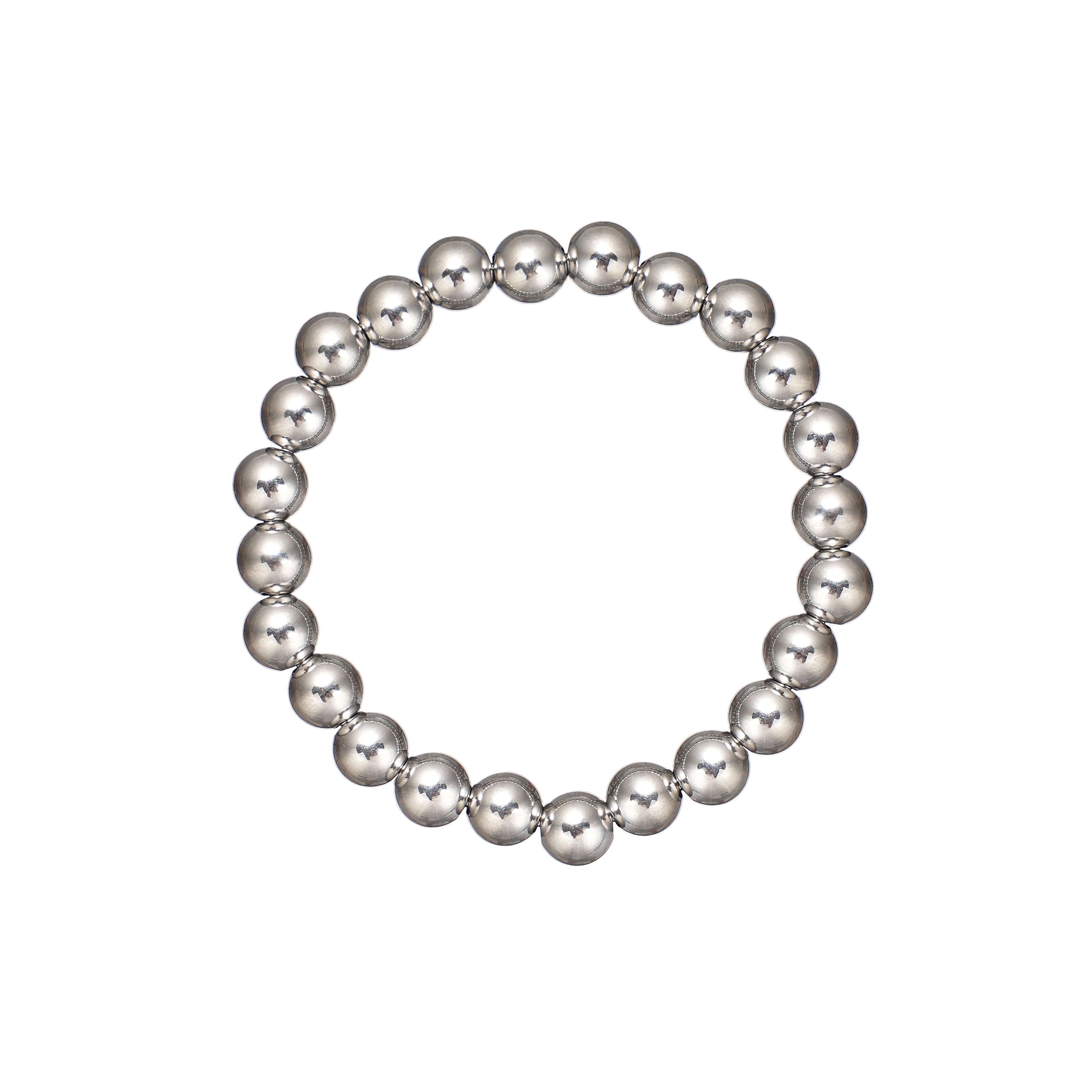 316 Stainless Steel Stretch Bead Bracelet 8mm