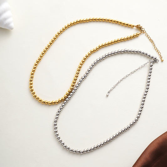 Stainless Steel Bead Necklace