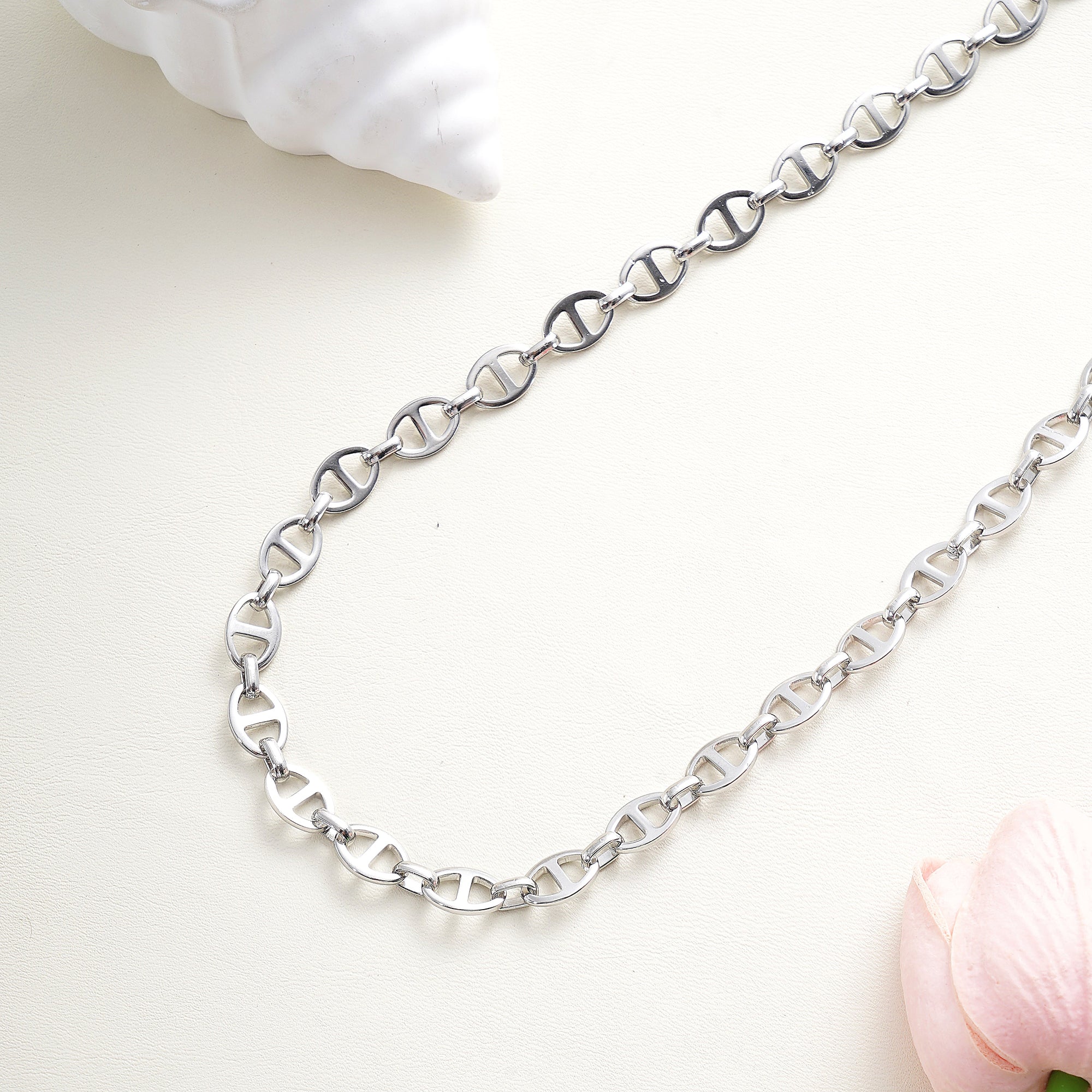 316 Surgical Stainless Steel Mariner Necklace 20" with T lock