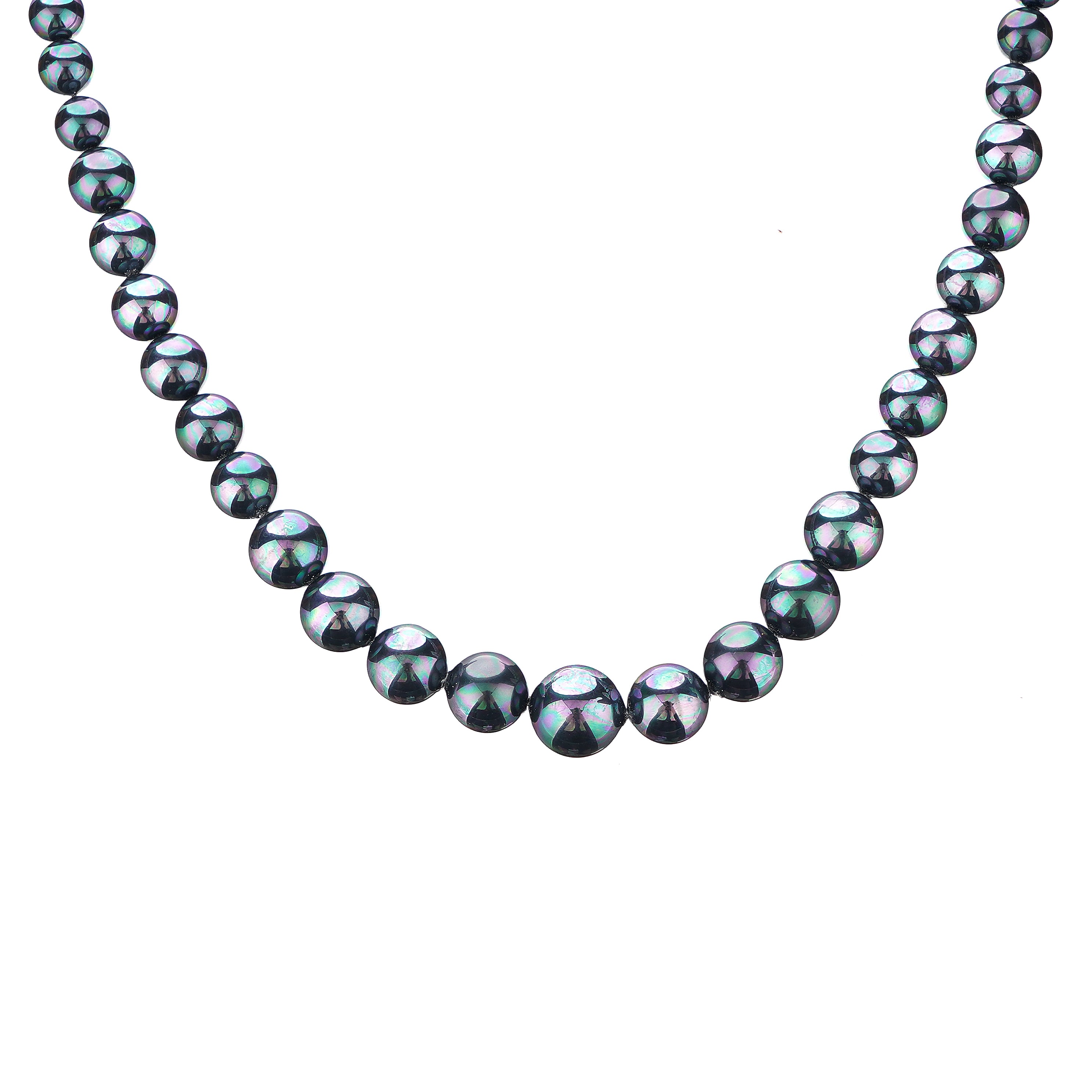 Classic Graduated  Peacock Shell Pearl Necklace