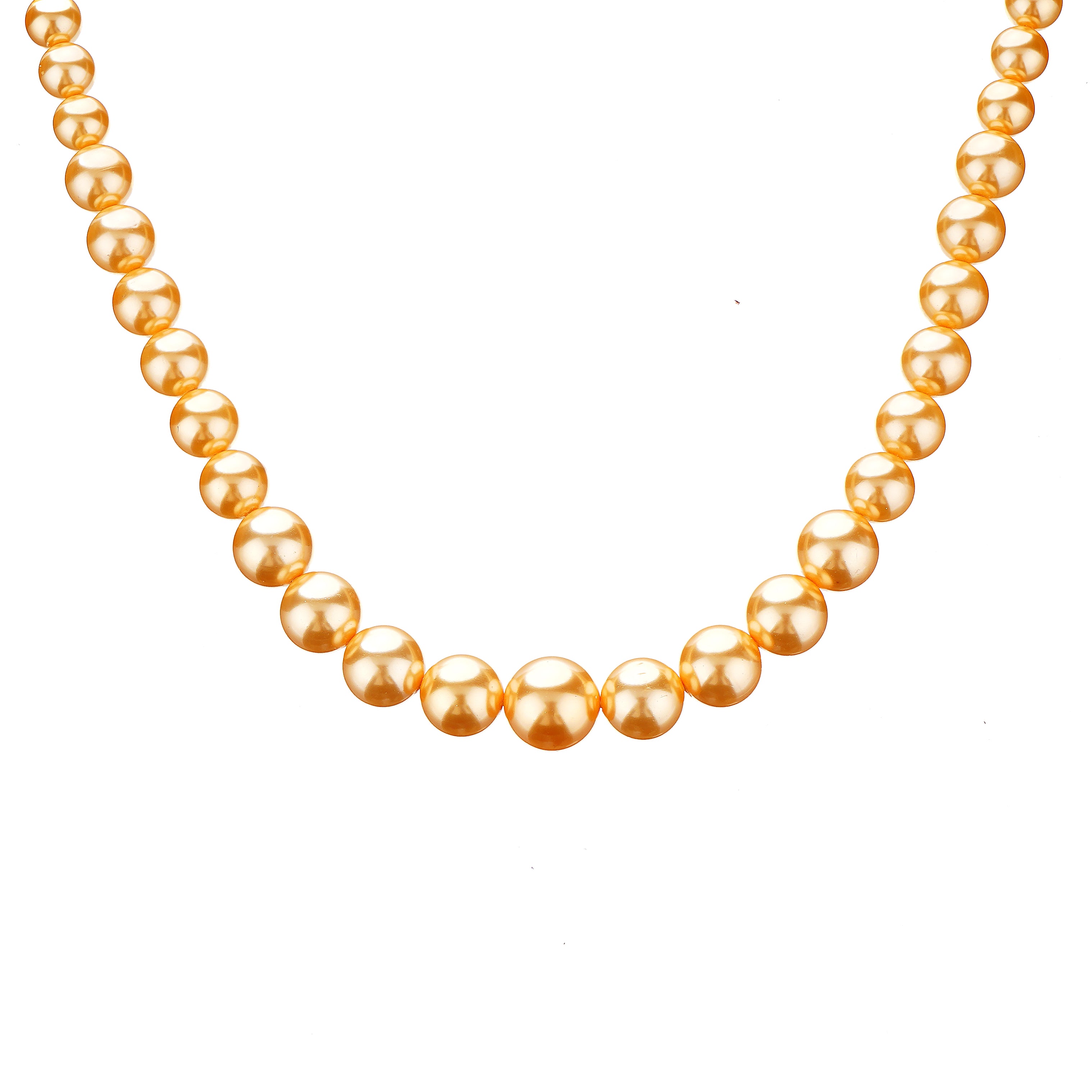 Classic Graduated Golden Shell Pearl Necklace