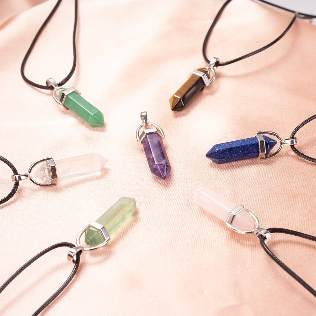 Natural Lapis Point Healing Pendant Necklace
