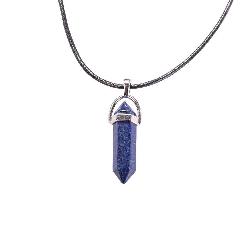 Natural Lapis Point Healing Pendant Necklace