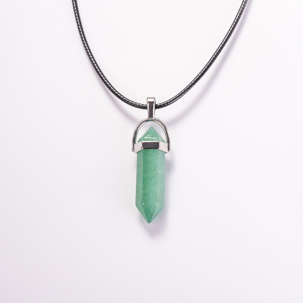 Natural Aventurine Point Healing Pendant Necklace