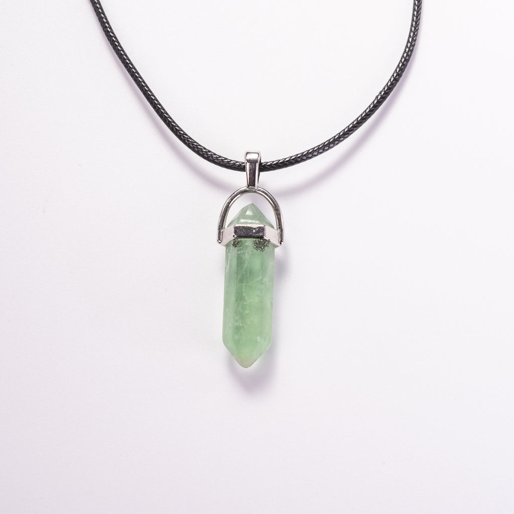 Natural Fluorite Point Healing Pendant Necklace
