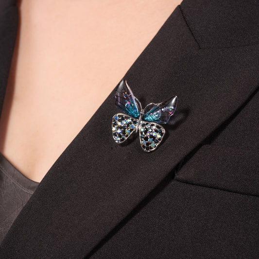 Angel Butterfly Brooch Pin Jewelry with Mystic Crystals
