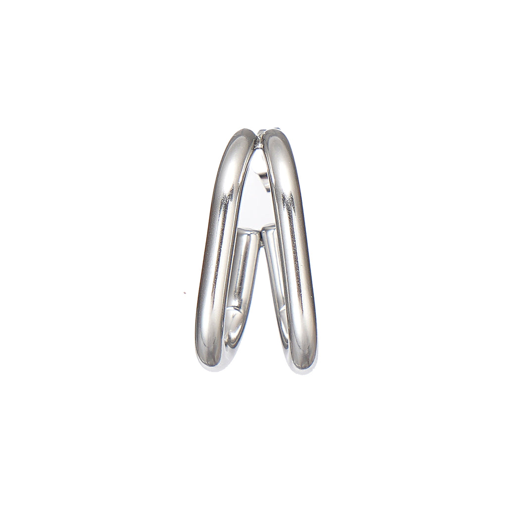 Double Hoop Earring in Stainless Steel 24mm