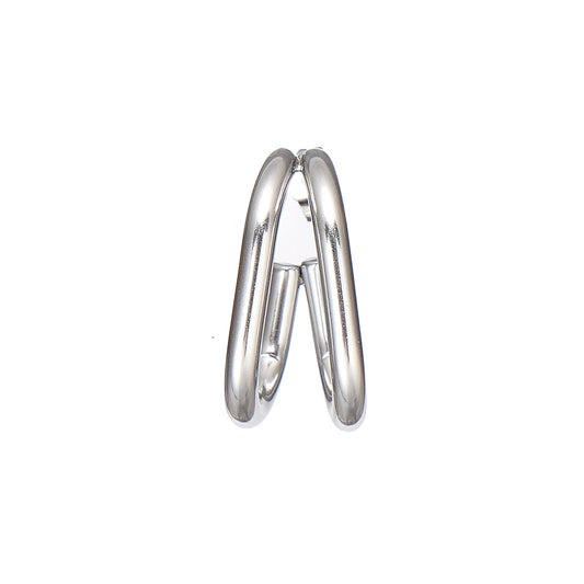 Double Hoop Earring in Stainless Steel 24mm
