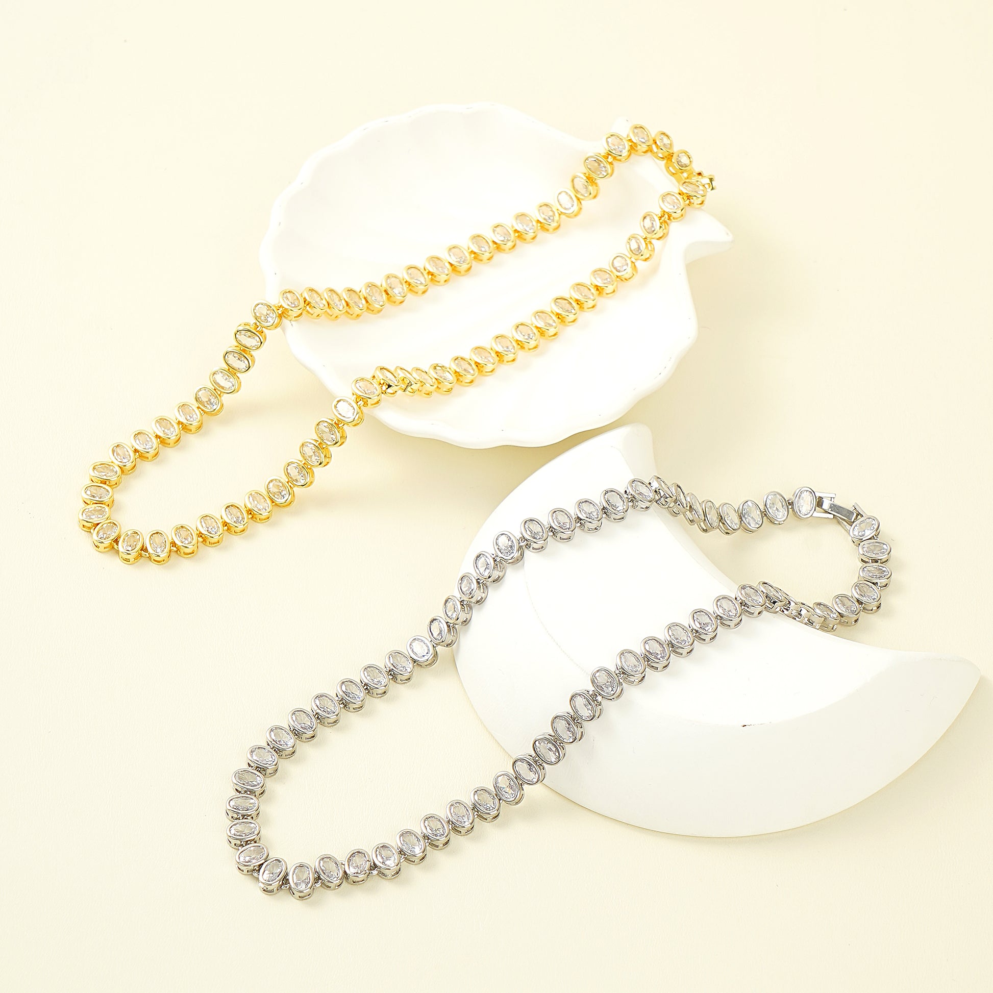Emerald Cut Tennis Choker Necklace for Women