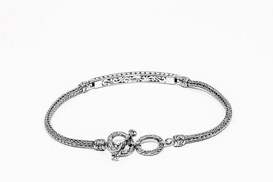 Enchanting Bali Handmade Be a Star adjustable Tulang Naga Bracelet in Sterling Silver