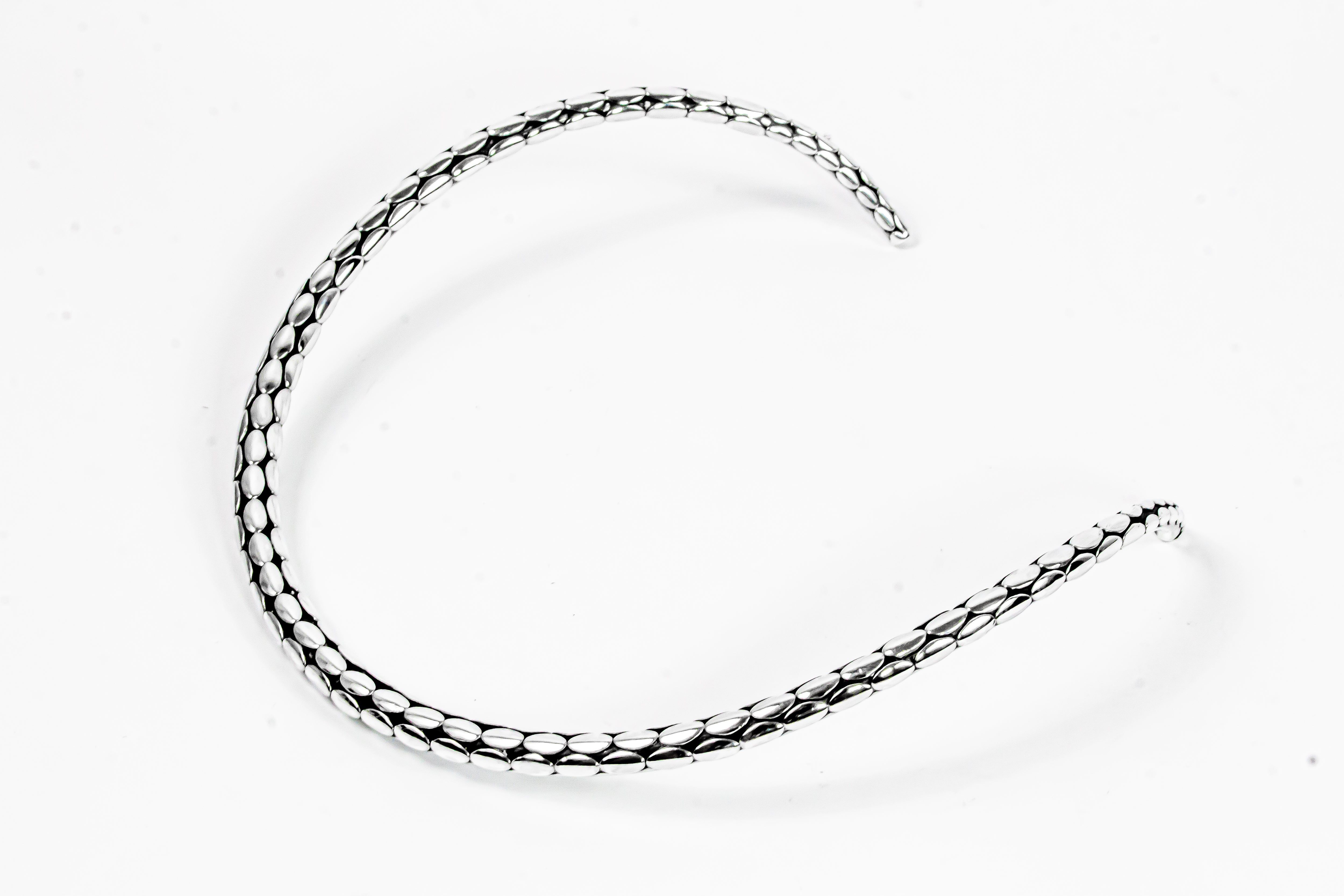 Enchanting Bali Handmade Collar Necklace in Sterling Silver