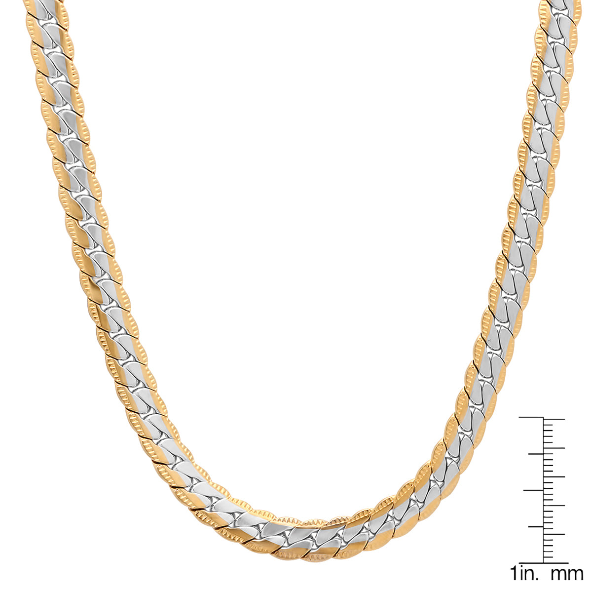 Men's Two-Tone Curb Chain