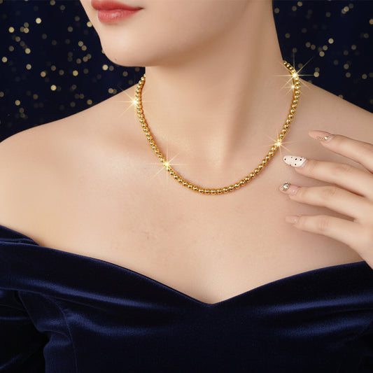 5mm Stainless Steel Bead Necklace