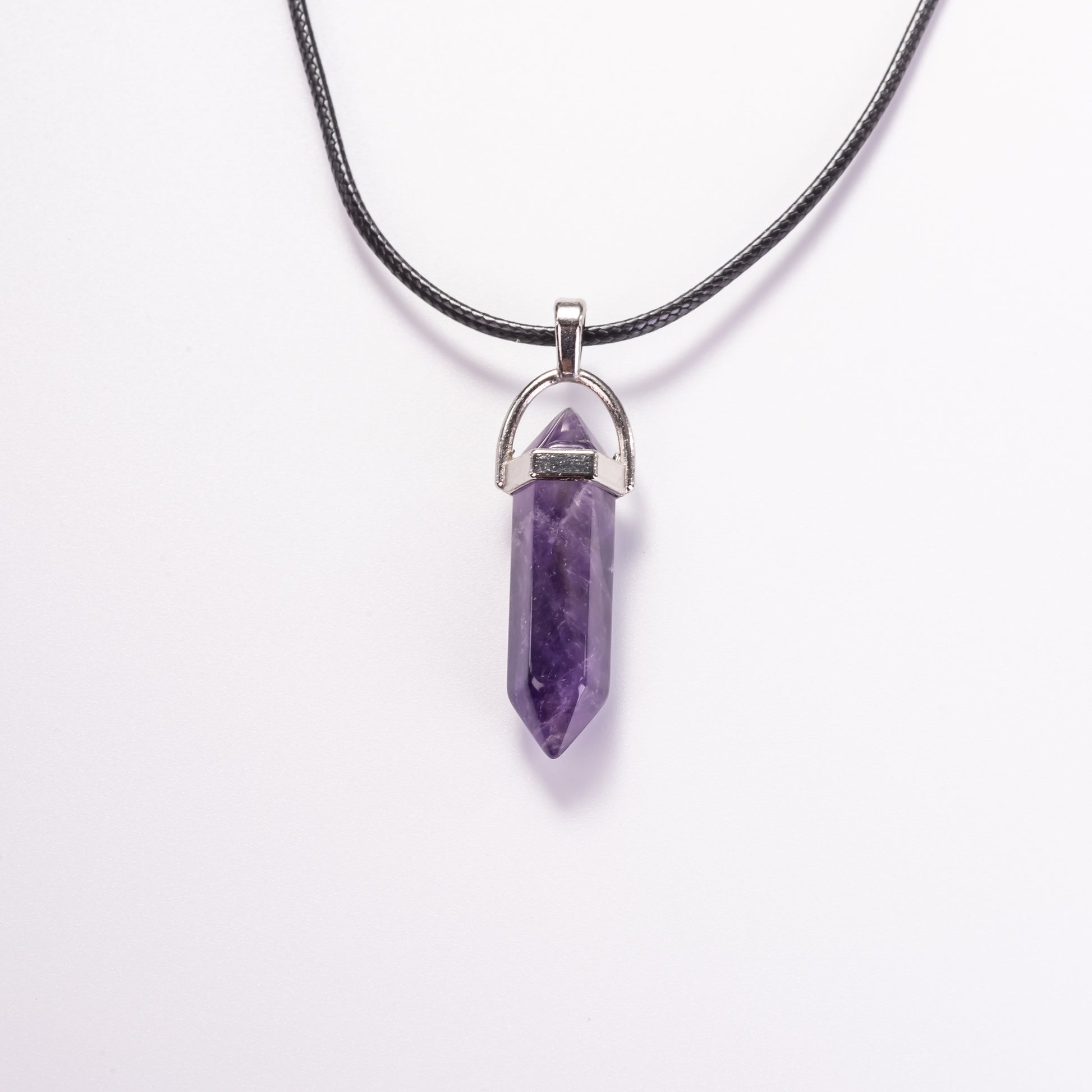 Natural Amethyst Point Healing Pendant Necklace