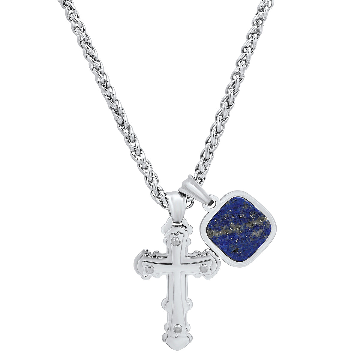 ROBUST men’s stainless steel cross necklace 20 inch