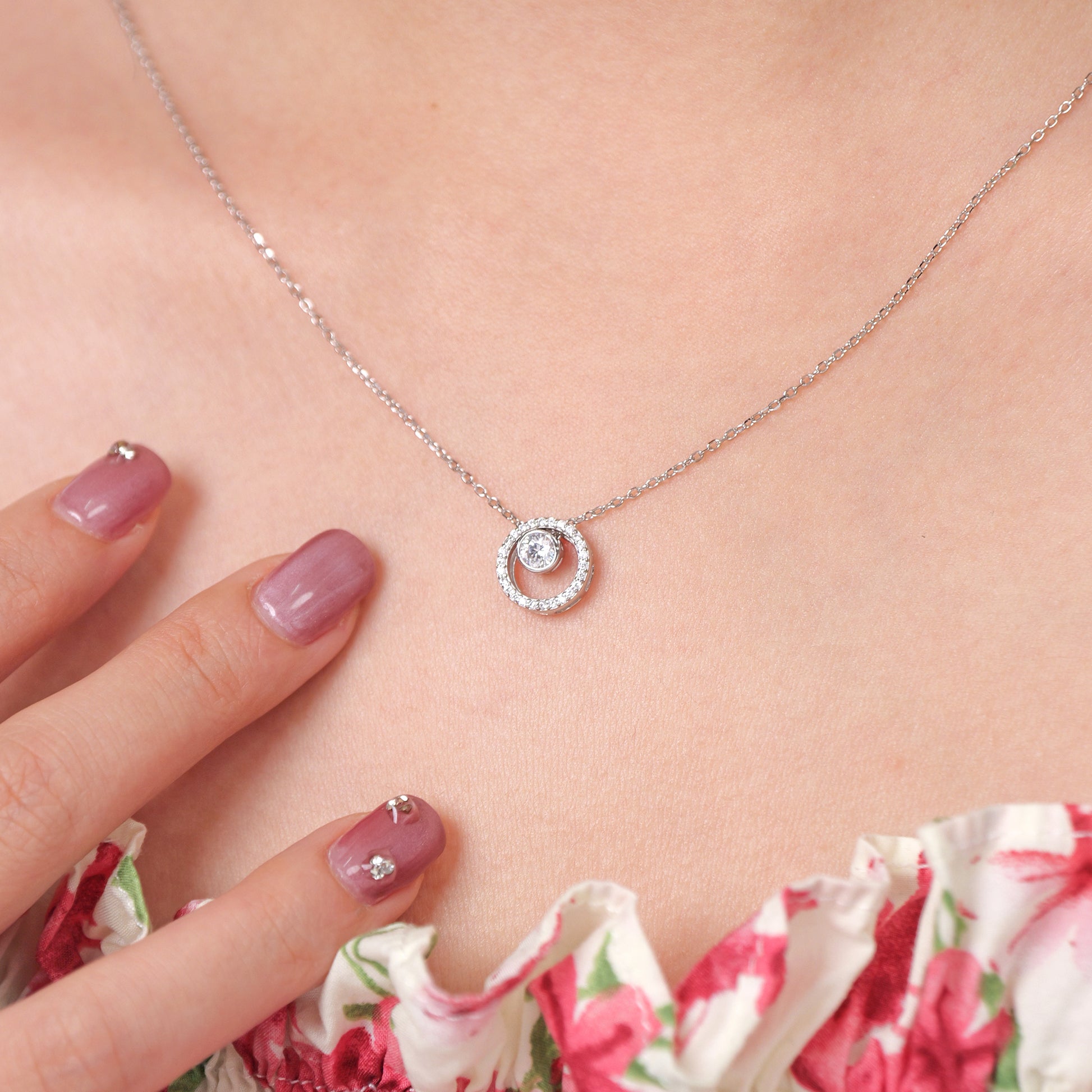 Sterling Silver Circle Necklace