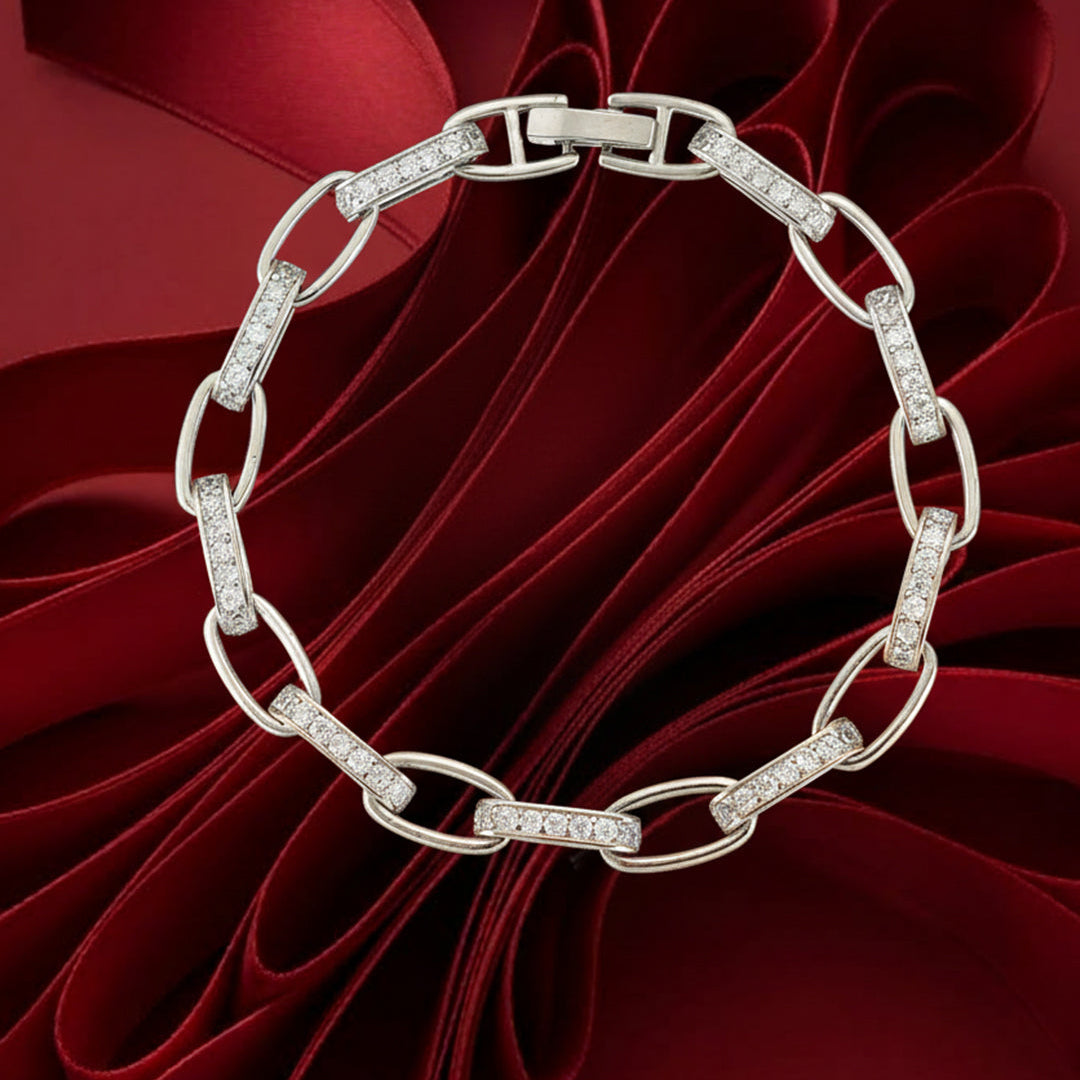 Paper Clip Bracelet in Brass