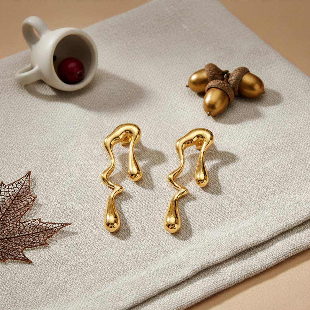Designer Raindrop Earring in Stainless Steel
