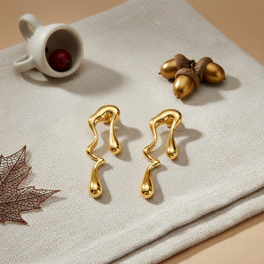 Designer Raindrop Earring in Stainless Steel